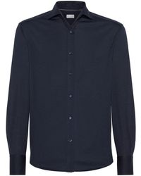 Brunello Cucinelli - Poloshirt Van Zijde-Katoenmix - Lyst