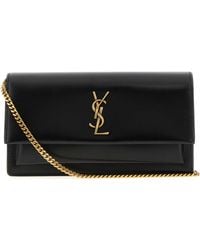 Saint Laurent - Leather Sunset Clutch - Lyst