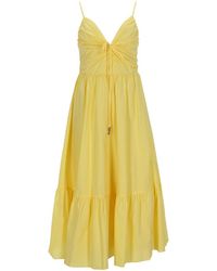 MICHAEL Michael Kors - V-Neck Midi Dress - Lyst