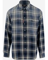 DSquared² - Cotton Shirt With Check Pattern - Lyst