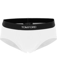 Tom Ford - Logo Band Slip Ondergoed Met Elastiek - Lyst