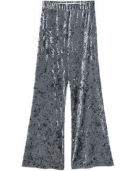 forte_forte - Velvet High-waisted Trousers - Lyst