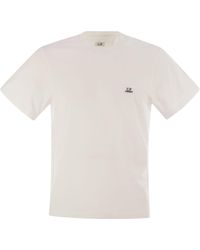 C.P. Company - Cotton T Shirt With Logo Patch - Lyst