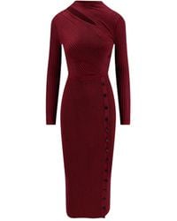 Self-Portrait - Selbstporträt Viskose Midi Kleid - Lyst