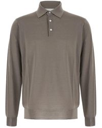 Lardini - Long-Sleeved Knit Polo - Lyst