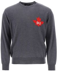 DSquared² - Pullover In Lana 'D2 Leaf' - Lyst