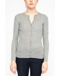 LA ROSE - Cardigan Ribs Cashmere - Lyst