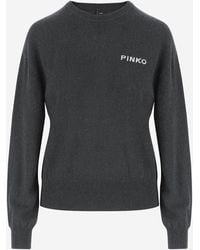 Pinko - Wool Sweater With Logo - Lyst