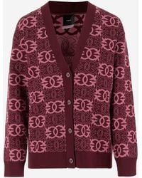 Pinko - Love Birds Knit In Viscose Blend - Lyst