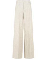 Max Mara - 'ginnico' Beige Linnen Broek - Lyst