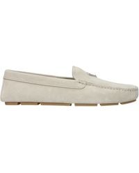 Prada - Suede/Pumice Loafers - Lyst