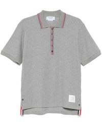 Thom Browne - Katoenen Polo Met Logo -borduurwerk - Lyst