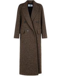 Max Mara - 'Arco 1234' Chocolate Virgin Wool Coat - Lyst