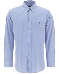 Polo Ralph Lauren - 'Striped Stretch Poplin Shirt With - Lyst