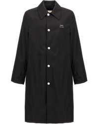 Ami Paris - Technischer Twill Trenchcoat - Lyst
