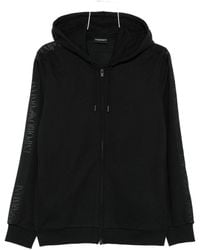 Emporio Armani - Cotton Blend Loungewear Hoodie - Lyst