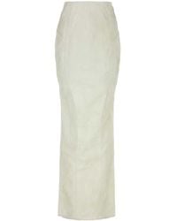 Entire studios - Stretch Denim Channel Skirt - Lyst