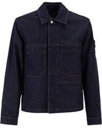 Stone Island - Coach Jacket With Chest Pockets And Button Fastening - Lyst