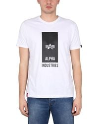 Alpha Industries - Logo Print T Shirt - Lyst
