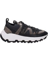 Brunello Cucinelli - Sneakers Vibram Frau Stoff grau - Lyst