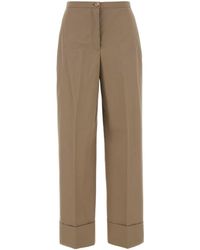 Agnona - Cappuccino Cotton Pant - Lyst