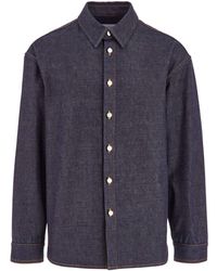 Ferragamo - Camisa de algodón de - Lyst