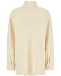 Jil Sander - Cream Wool Blend Blouse - Lyst