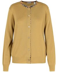 Burberry - Beige Wollpullover - Lyst