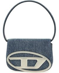 DIESEL - Geolariseerde Blauwe Denim Schoudertas - Lyst