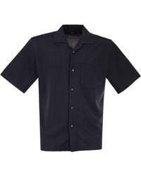 Herno - Katoenen Jersey Overhemd Met Borstzak - Lyst