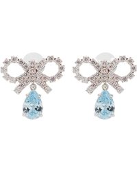 Self-Portrait - Micro Bow Droplet Earrings - Lyst