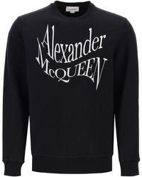 Alexander McQueen - Warpte Logo Sweatshirt - Lyst