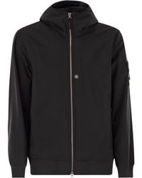 Stone Island - Light Jacket With Hood And Weatherproof Membrane - Lyst