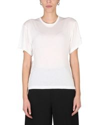 Stella McCartney - Crew-Neck T-Shirt With Unique Chain Detail - Lyst