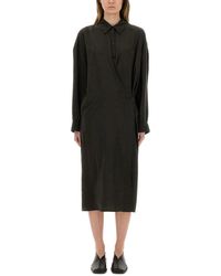Lemaire - Straight Collar Twisted" Dress - Lyst