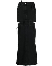 The Attico - Denim Midi-Rok - Lyst
