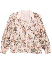 Alice + Olivia - Charis Printed Blouse - Lyst