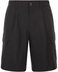 Herno - Technical Fabric Cargo Bermuda Shorts - Lyst
