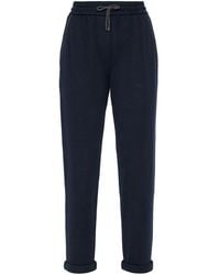 Brunello Cucinelli - Pantalones rectos elásticos - Lyst