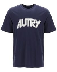 Autry - T -Shirt mit Maxi -Logo Druck - Lyst