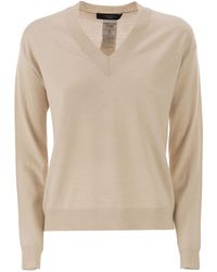 Weekend by Maxmara - Fiocchi Trui Met V-hals Van Wol En Kasjmier - Lyst