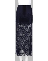 Rabanne - Lace Overlay Midi Skirt - Lyst