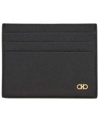 Ferragamo - Micro Gancio Leather Card Case - Lyst