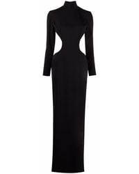 MONOT PRE - Slit Detail Silk Crepe Long Dress - Lyst
