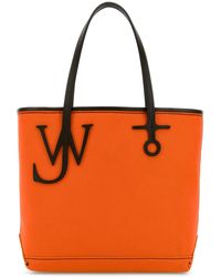 JW Anderson - Orange Canvas Small Anchor Bucket Bag - Lyst