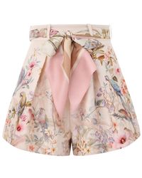 Zimmermann - Rebellion Pleated Shorts - Lyst