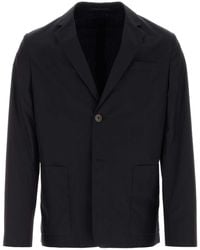 Prada - Midnight Cotton Blazer - Lyst