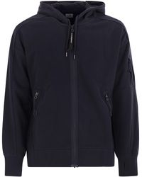 C.P. Company - Sweatshirt Met Zip, Kap En Lens - Lyst