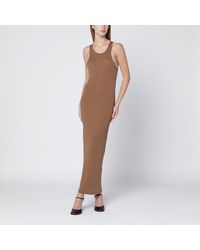 Entire studios - Sand Colored Sleeveless Cotton Blend Dress - Lyst