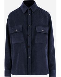 F.it - Ribbed Stretch Nylon-Blend Shirt Polyester - Lyst